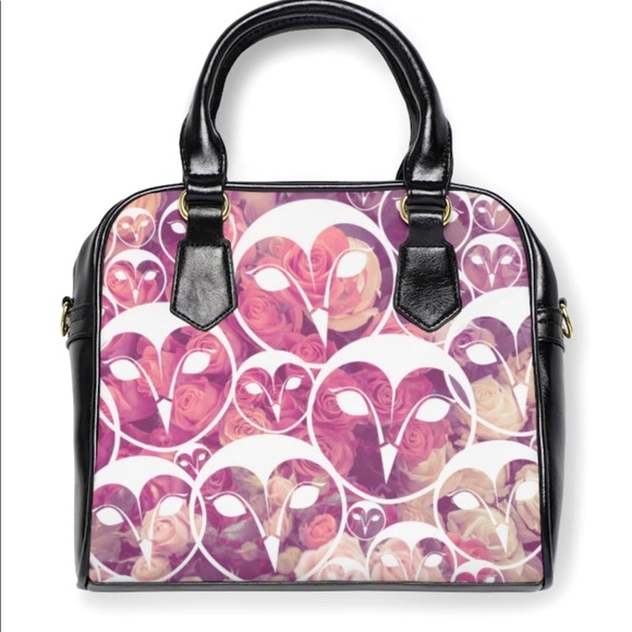 🦉NWT GORGEOUS OWL PRINT w FLORAL BACKGROUND HANDBAG/SHOULDER BAG! - Picture 2 of 3
